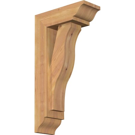 Funston Traditional Smooth Bracket W/ Offset Brace, Western Red Cedar, 5 1/2W X 14D X 26H